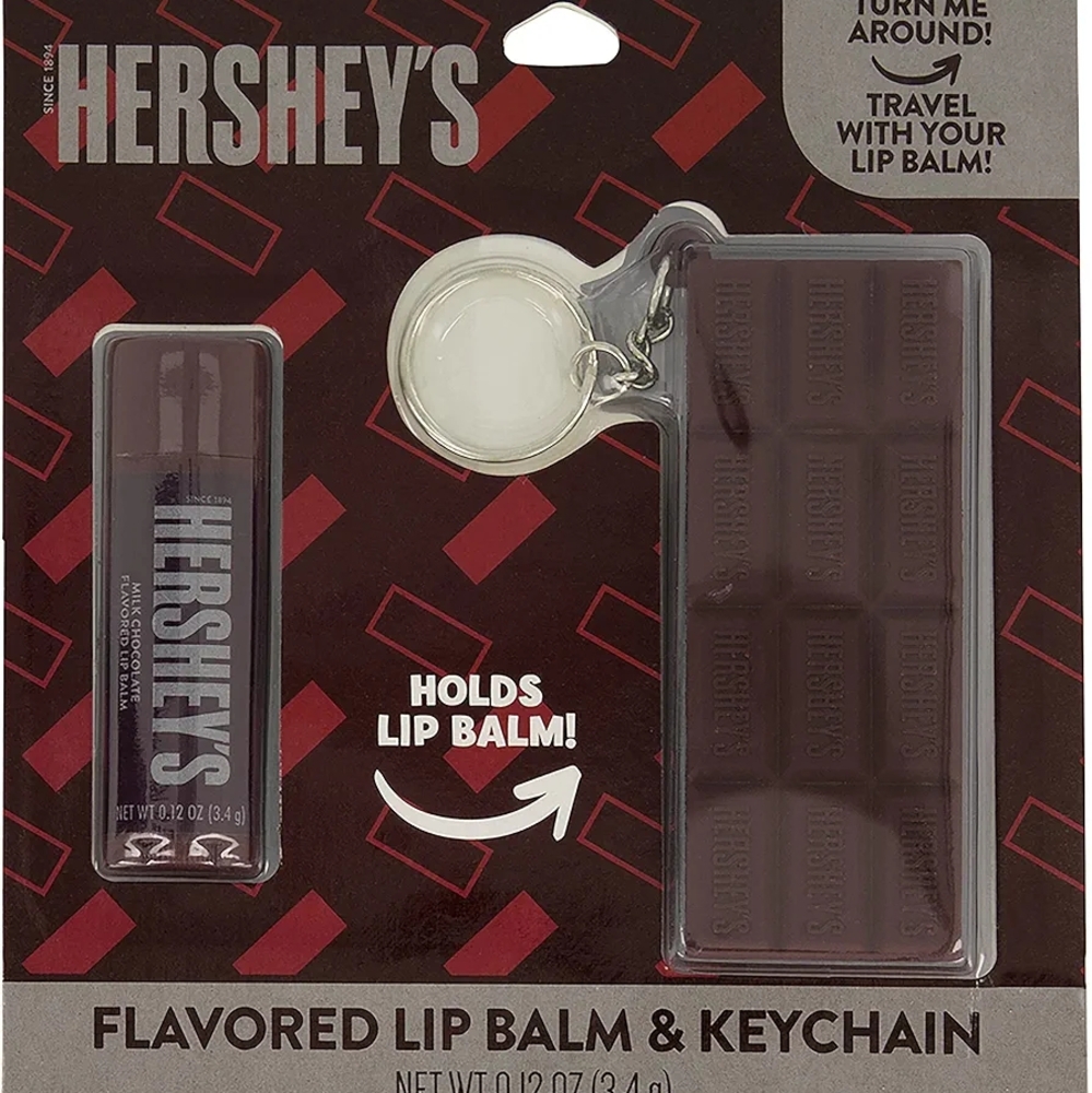 Hershey's Milk Chocolate Flavored Lip Balm & Keychain 2 Piece Set